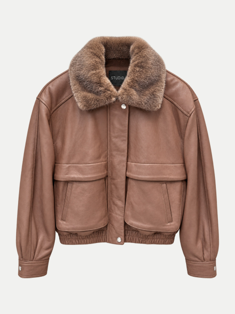 Studio AR Leder-Fliegerjacke ABIGAIL bei Robert Ley