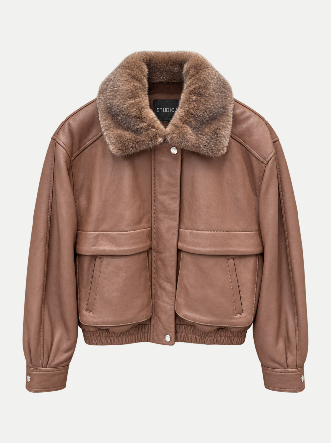 Studio AR Leder-Fliegerjacke ABIGAIL bei Robert Ley