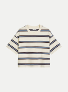 Marc O'Polo DENIM Boxy- Fit T-Shirt Gestreift 1257-Offwhite_Multi_01 bei Robert Ley