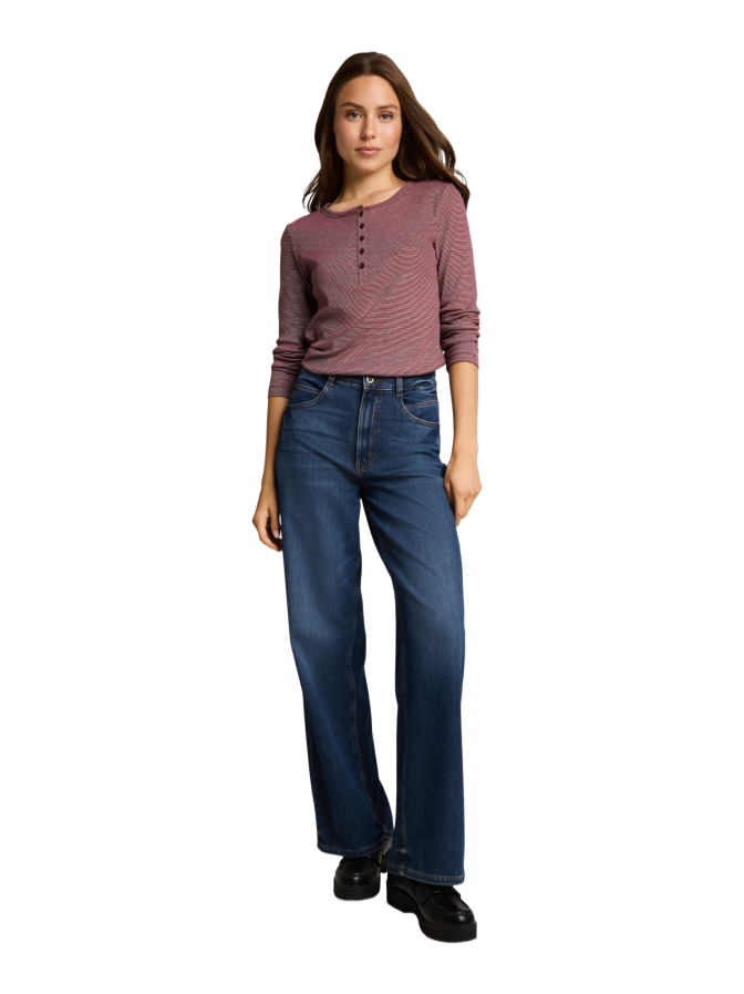 Tom Tailor Casual Langarmshirt mit Henley-Kragen bei Robert Ley