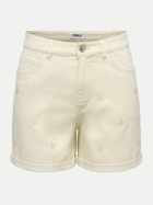 Only Jeans Shorts mit Stickerei 234755-Ecru bei Robert Ley