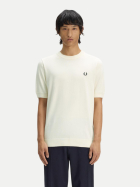 Fred Perry T-Shirt in Strick-Qualität 560-ecru bei Robert Ley