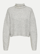Only Rollkragenpullover Melanie 179073-Light Grey Melange bei Robert Ley