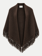 Robert Ley Strickcape aus Wolle-Kaschmir-Mix 700 hickory bei Robert Ley