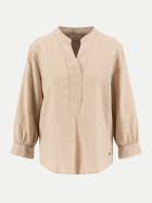Fynch-Hatton Bluse aus Leinen-Viskose-Mix 839-HAZELNUT SAND bei Robert Ley