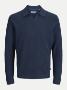 JACK & JONES Poloshirt Flachstrick JPRBLURILEY 175917-Sky Captain bei Robert Ley