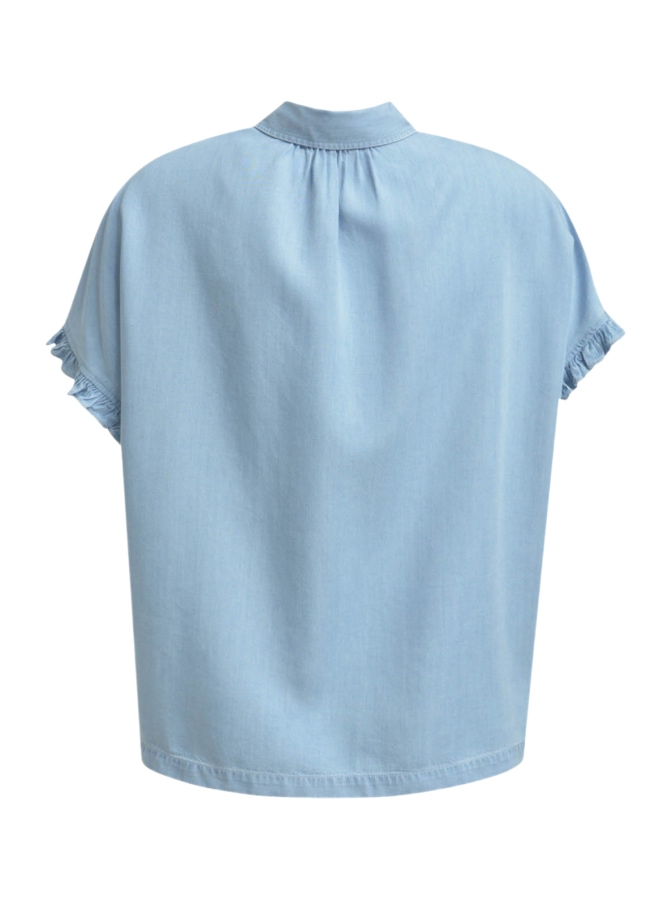 Smith & Soul Denim- Bluse mit Rüschen am Ärmelsaum bei Robert Ley