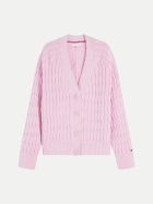 Tommy Hilfiger Zopfstrickjacke TOL-PINK bei Robert Ley