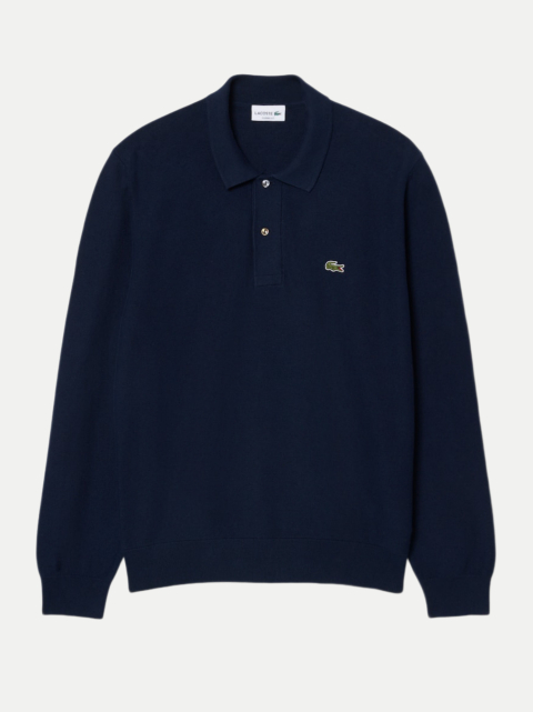 Lacoste Polohemd aus Strick mit langen Ärmeln bei Robert Ley