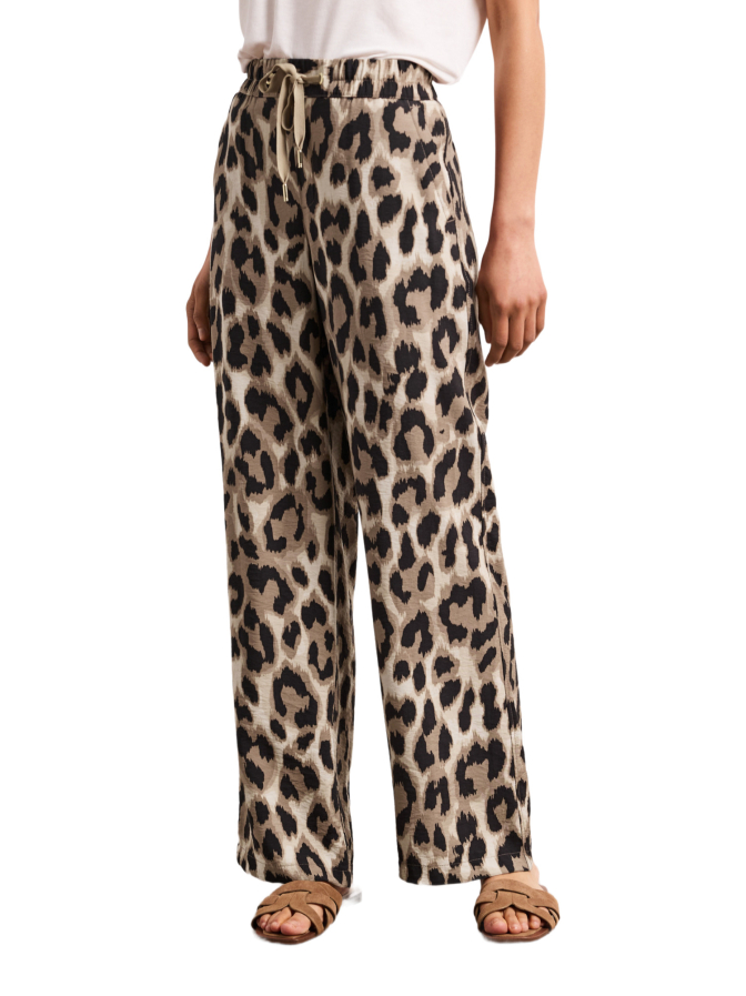Street One Wide- Leg Hose mit Leo-Print bei Robert Ley