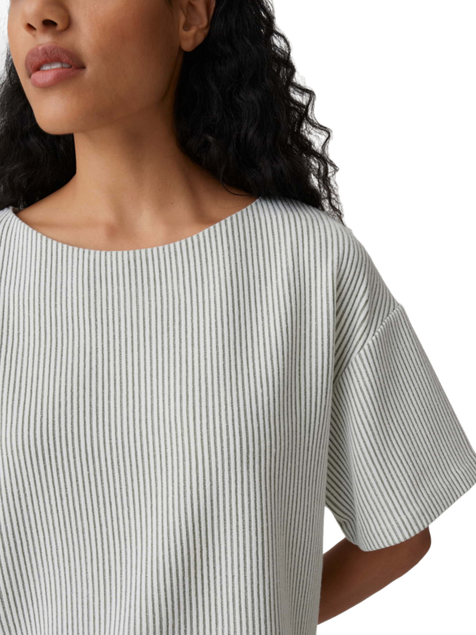 Opus Kurzarmsweatshirt Gauster mit dreidimensionaler Textur bei Robert Ley