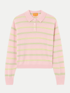 Guest in Residence Premium-Kaschmir Streifen-Polo powder pink combo bei Robert Ley