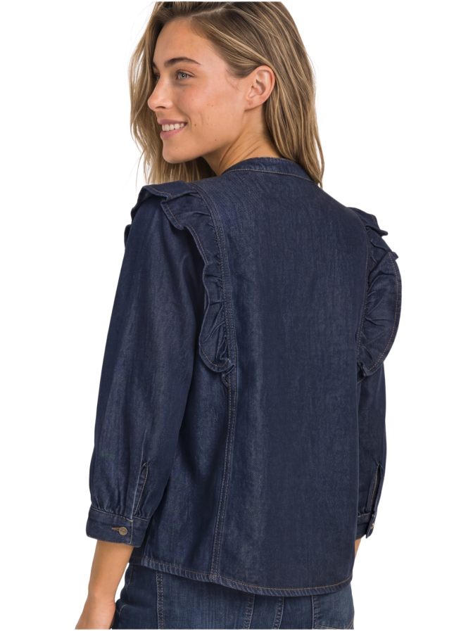 Street One Jeansbluse mit Rüschen-Details bei Robert Ley