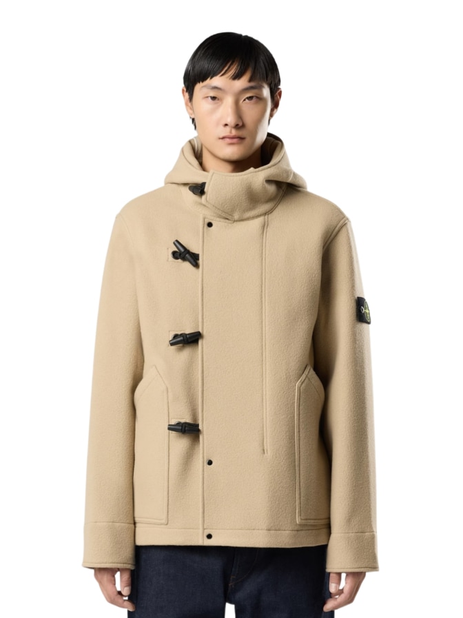 Stone Island Kurzer Parka aus Woll-Kaschmir-Mix bei Robert Ley