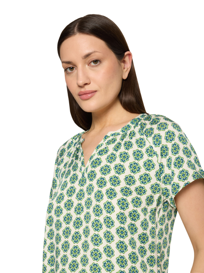 Cartoon Bluse mit Allover-Print bei Robert Ley