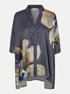Dea Kudibal Oversized Bluse Mandy aus Seiden-Mix 5965 belladonna steel bei Robert Ley