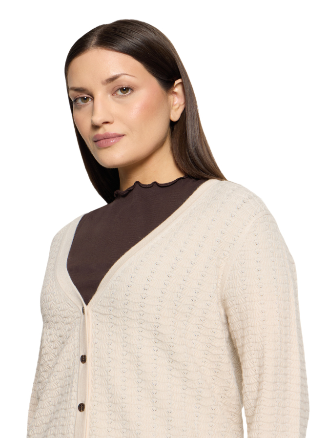 Cartoon Strick-Cardigan mit 3/4 Arm bei Robert Ley