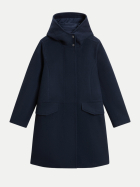 WOOLRICH Parka aus Melton-Wollmischung mit Kapuze 3989-meltonblue bei Robert Ley