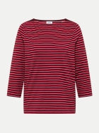 Cecil Shirt Gestreift mit U-Bootausschnitt 37903-red wine bei Robert Ley