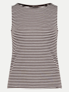 Zero Top gestreift mit U-Boot Ausschnitt 7810-Brown/White bei Robert Ley