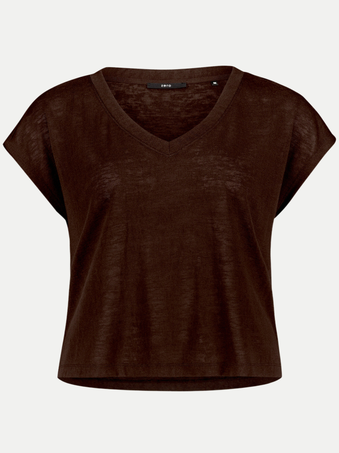 Zero Basic-T-Shirt mit V-Ausschnitt bei Robert Ley