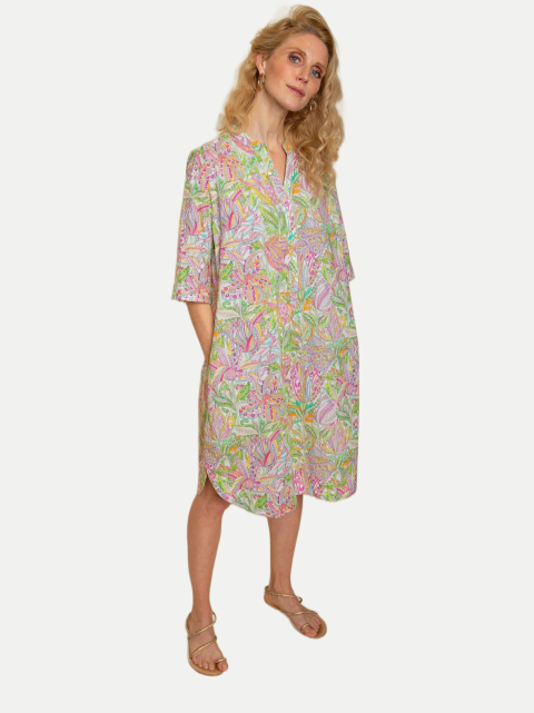 Emily Van Den Bergh Tunika-Kleid mit Allover-Print bei Robert Ley
