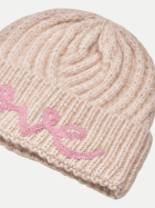 Codello Gestrickte Mütze mit Schriftzug BEI2-beige bei Robert Ley