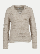 Maiami Wollpullover mit Polokragen brown bei Robert Ley