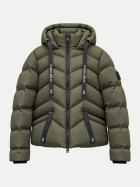 Originale C Steppjacke mit abnehmbarem Logo-Patch 7800 green bei Robert Ley