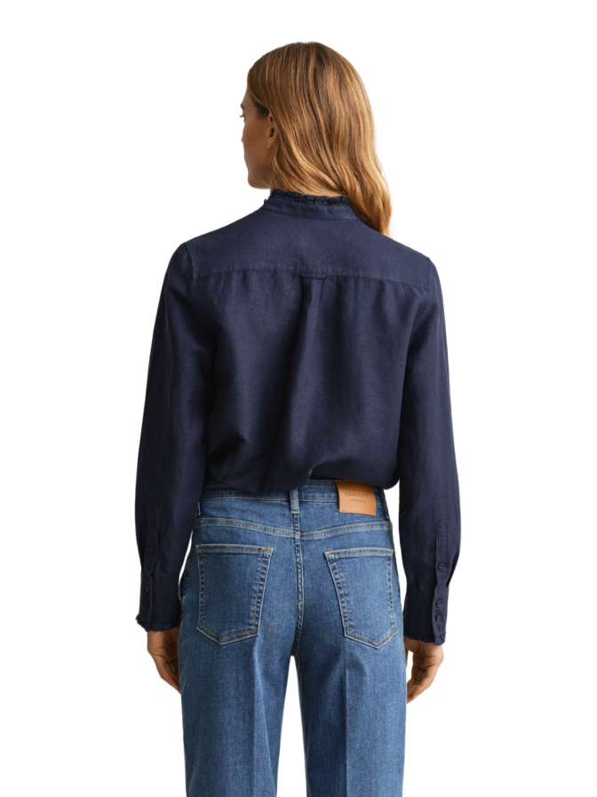 Gant Rüschenbluse aus Leinenmix bei Robert Ley