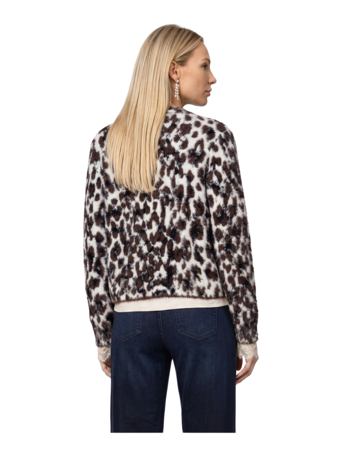 Monari Flauschige Leo-Strickjacke bei Robert Ley