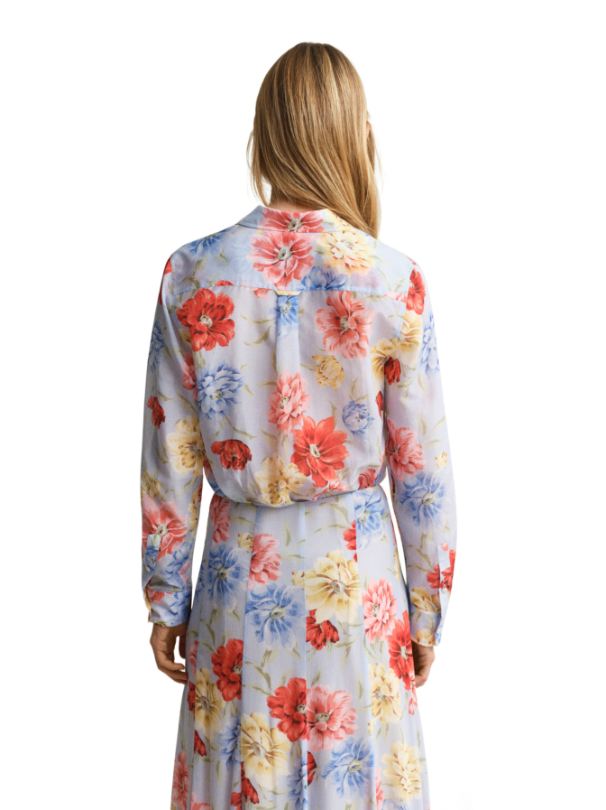 Gant Bluse mit Blumenprint aus Baumwoll-Seiden Mix bei Robert Ley