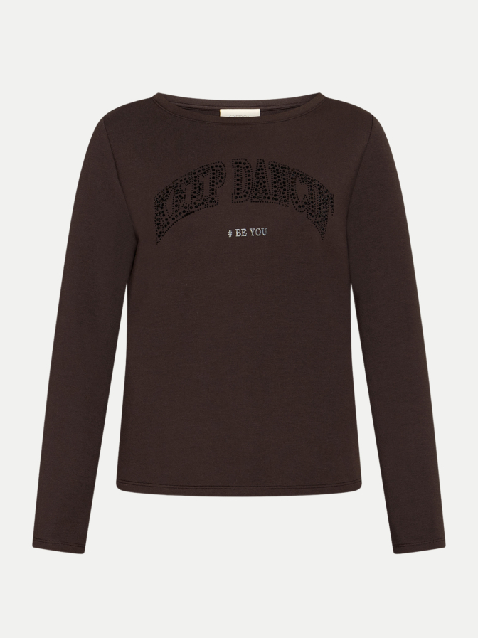 Cartoon Langarmshirt mit Schriftzug bei Robert Ley