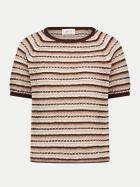 Cartoon Halbarm-Strickpullover 7811-Brown/Cream bei Robert Ley