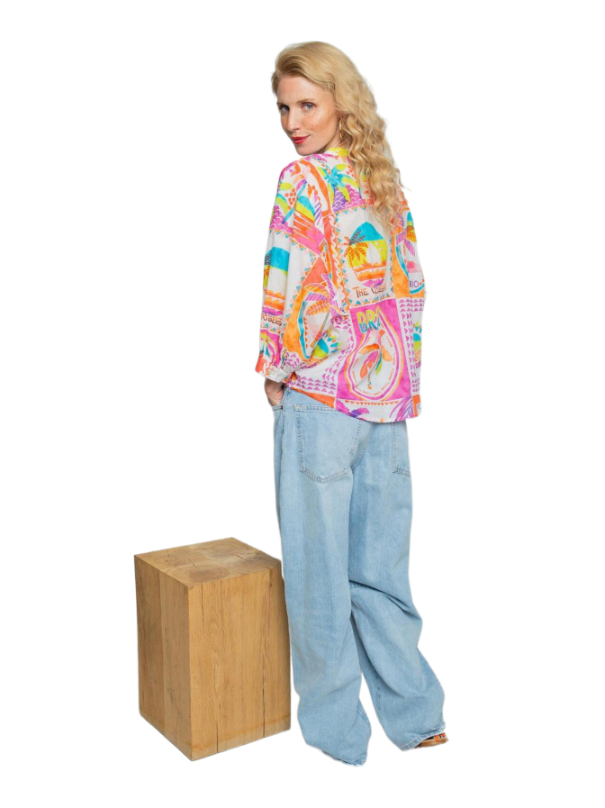 Emily Van Den Bergh Bluse mit Multicolour Print bei Robert Ley