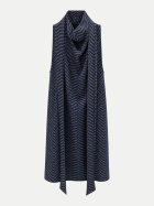 MISSONI Schal-Kleid mit Zig-Zag-Muster blue/ gold bei Robert Ley