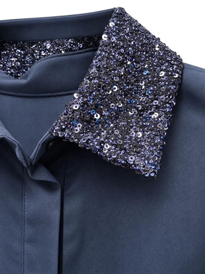 Insieme Hemdbluse mit Paillettendetails bei Robert Ley