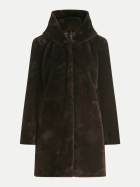 Betty Barclay Plüschmantel mit Kapuze 7346-Chocolate Brown bei Robert Ley