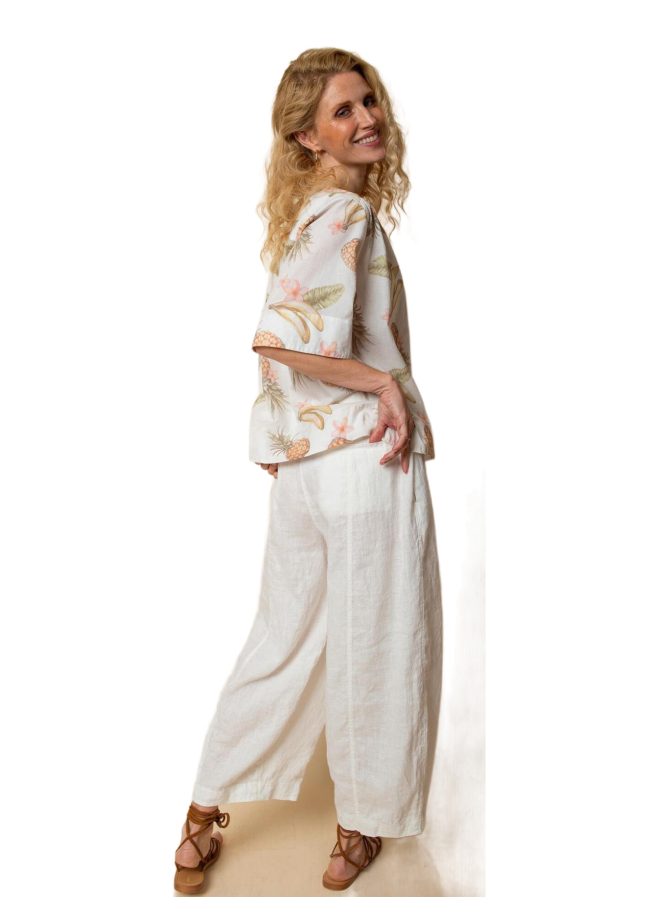 Emily Van Den Bergh Tunika- Bluse mit Allover-Print bei Robert Ley