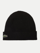 Lacoste Beanie mit Logostickerei 031-black bei Robert Ley