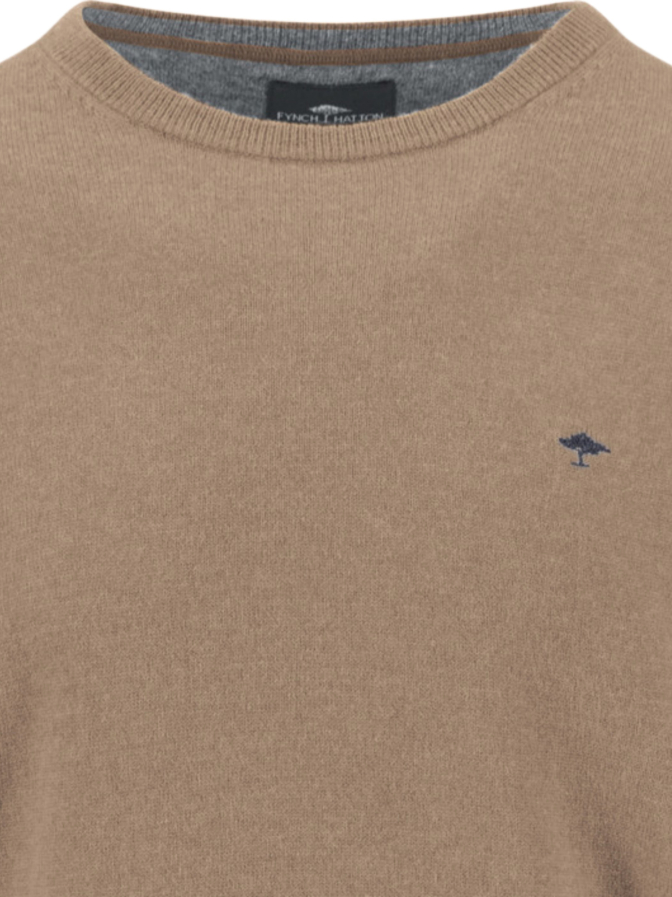 Fynch-Hatton Pullover mit Rundhalsausschnitt aus Woll-Mix mit Kaschmiranteil bei Robert Ley