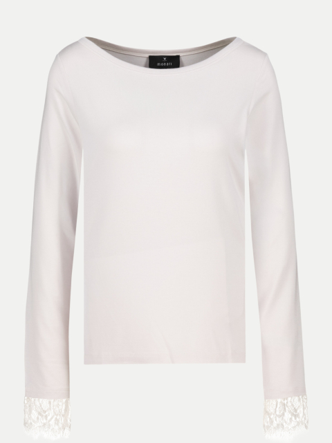 Monari Langarmshirt mit Spitzenborte bei Robert Ley