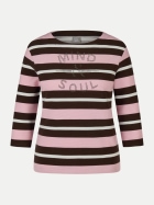 Rabe Moden Langarmshirt mit Streifenmuster 7694-MOKKA bei Robert Ley