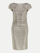 Swing Cocktailkleid aus foliertem Jersey 810-gold bei Robert Ley