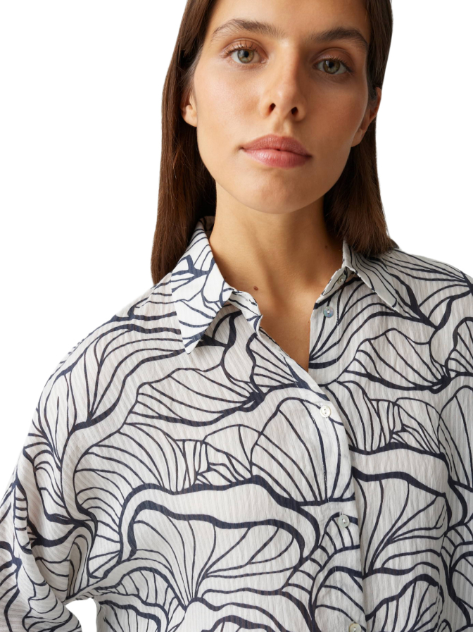 Opus Printbluse Fashell mit Webstreifen bei Robert Ley