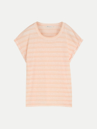 Tom Tailor Denim T-Shirt mit Streifen 39495-apricot white gradient stripe bei Robert Ley