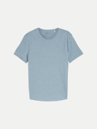 Tom Tailor Denim T-Shirt in Melange-Optik 40295-classic dust blue fine stripe bei Robert Ley