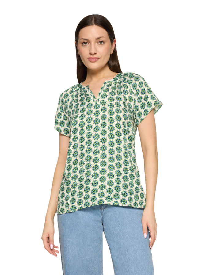 Cartoon Bluse mit Allover-Print bei Robert Ley