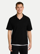 Tom Tailor Denim Poloshirt in Waffel-Optik 29999-Black bei Robert Ley