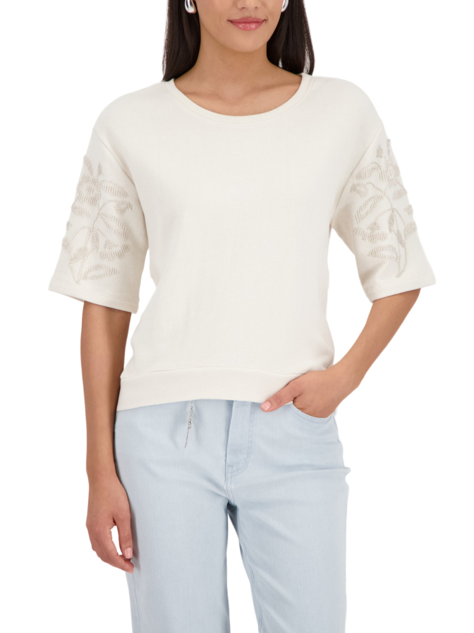 Monari Sweatshirt mit Perlenschmuck bei Robert Ley
